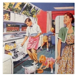 Azulejo De Cerâmica Cozinha retrô vintage engraçada