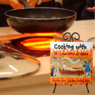 Azulejo De Cerâmica Cozinhar com Ruas. Lawrence de Roma (M 022)