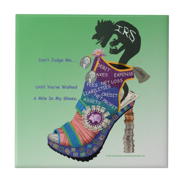 Azulejo De Cerâmica CPA/contador não me julga… (Frente)