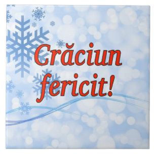 Azulejo De Cerâmica Crăciun fericit! Feliz Natal no rf romeno