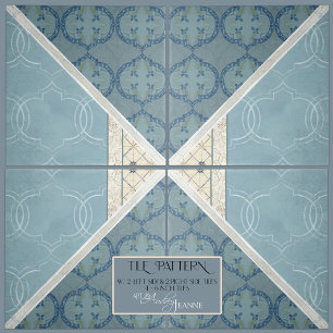 Azulejo De Cerâmica Craftsman Era Arabesque Vintage Collage RIO