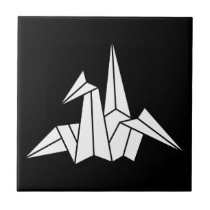 Azulejo De Cerâmica Crane de papel