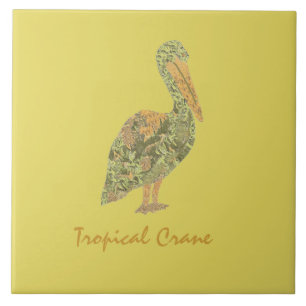Azulejo De Cerâmica Crane Tropical