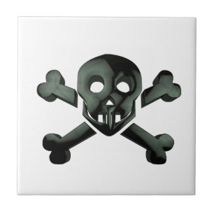 Azulejo De Cerâmica crânio cruzado