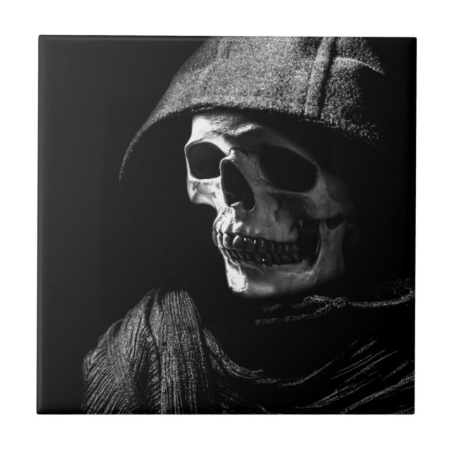 Azulejo De Cerâmica Crânio de Grim Reaper (Frente)