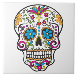 Azulejo De Cerâmica Crânio do açúcar