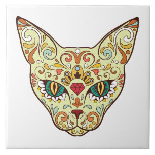 Azulejo De Cerâmica Crânio do açúcar