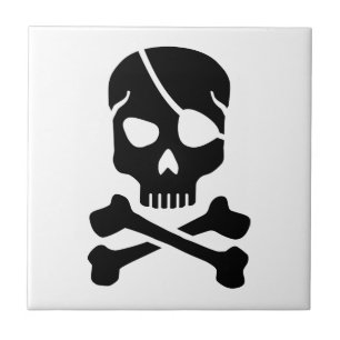 Azulejo De Cerâmica Crânio do pirata