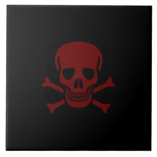 Azulejo De Cerâmica Crânio e ossos