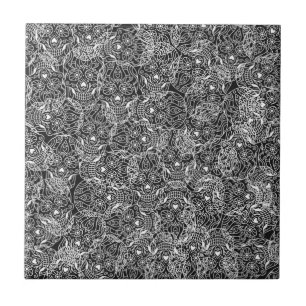 Azulejo De Cerâmica Crânios De Açúcar Branco