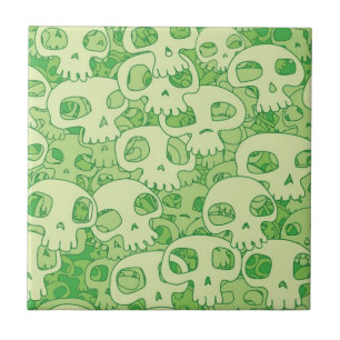 Azulejo De Cerâmica crânios Legal