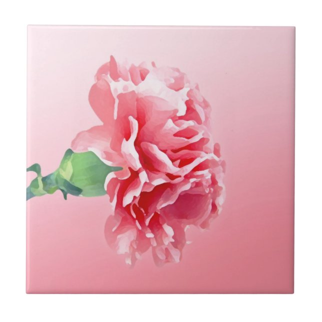 Azulejo De Cerâmica Cravo rosa (Frente)