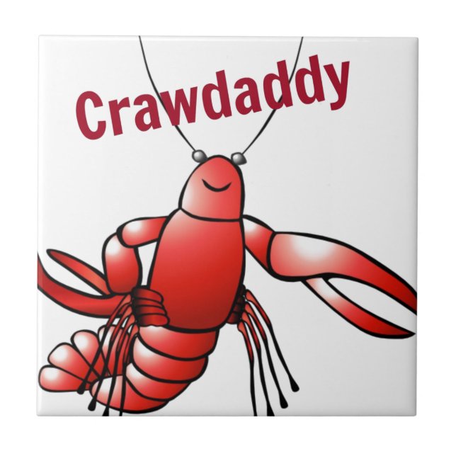 Azulejo De Cerâmica Crawaddy Red Crayfish (Frente)