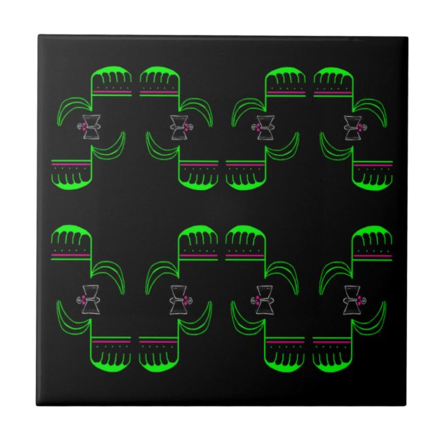 Azulejo De Cerâmica Cray Cray Venus Flytrap Cerâmico (Frente)
