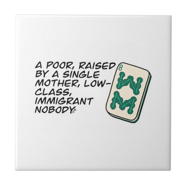 Azulejo De Cerâmica Crazy Rich Asians Mahjong citou Classic (Frente)