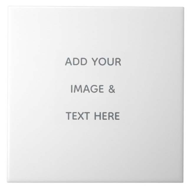 Azulejo De Cerâmica Create Your Own white  (Frente)