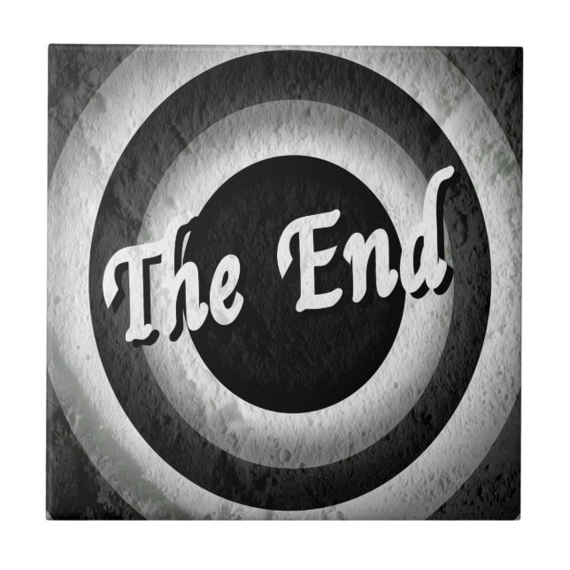 Azulejo De Cerâmica Créditos finais clássicos - B&W (Frente)