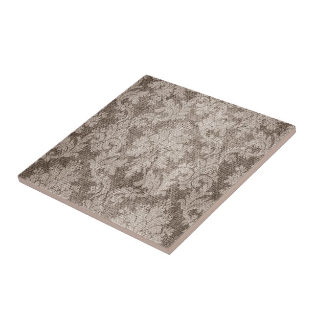 Azulejo De Cerâmica Creme, damasco de Tan (Lateral)