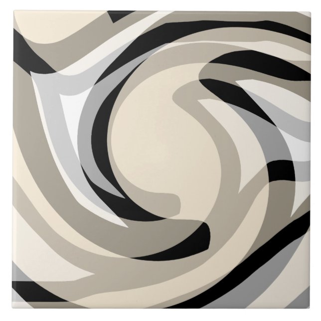 Azulejo De Cerâmica Creme e Cinzas (Frente)