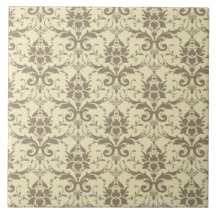 Creme Elegante e Tan Damask