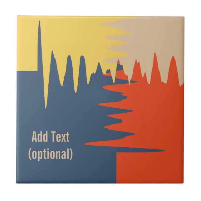 Azulejo De Cerâmica Creme Vermelho Amarelo Azul (Frente)