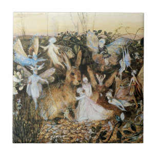 Azulejo De Cerâmica Crepúsculo de Fadas por John Anster Fitzgerald