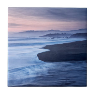 Azulejo De Cerâmica Crepúsculo na Praia Moonstone