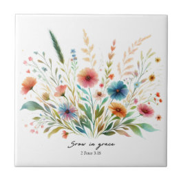 Azulejo De Cerâmica Crescer na Grace floral