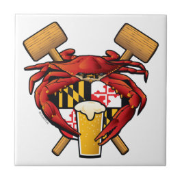 Azulejo De Cerâmica Crest de Banquete do Maryland