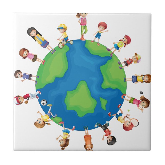 Azulejo De Cerâmica Crianças (Frente)