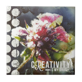 Azulejo De Cerâmica Criatividade de Flor Congelada é minha droga