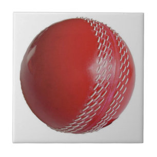 Azulejo De Cerâmica Cricket Ball Red Personalize Com Seu Nome