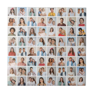 Azulejo De Cerâmica Crie Sua Própria Colagem de 64 Fotos