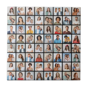 Azulejo De Cerâmica Crie Sua Própria Colagem de 64 Fotos