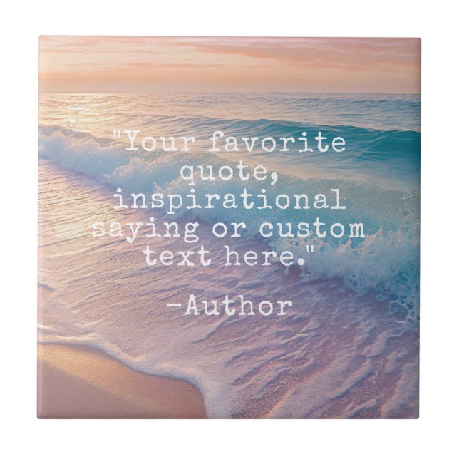 Azulejo De Cerâmica Crie sua própria cotação personalizada (Frente)