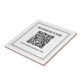 Azulejo De Cerâmica Crie um código QR escaneável | Preto & Branco