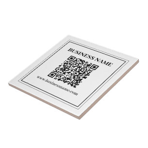 Azulejo De Cerâmica Crie um código QR escaneável Preto & Branco