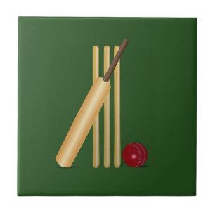 Azulejo De Cerâmica Críquete - Wicket, bat e ball
