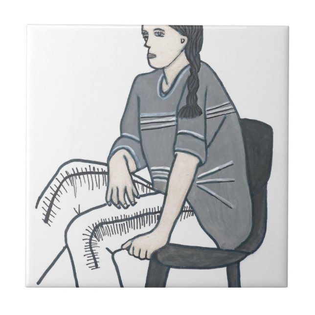 Azulejo De Cerâmica Crise de Identidade (Frente)