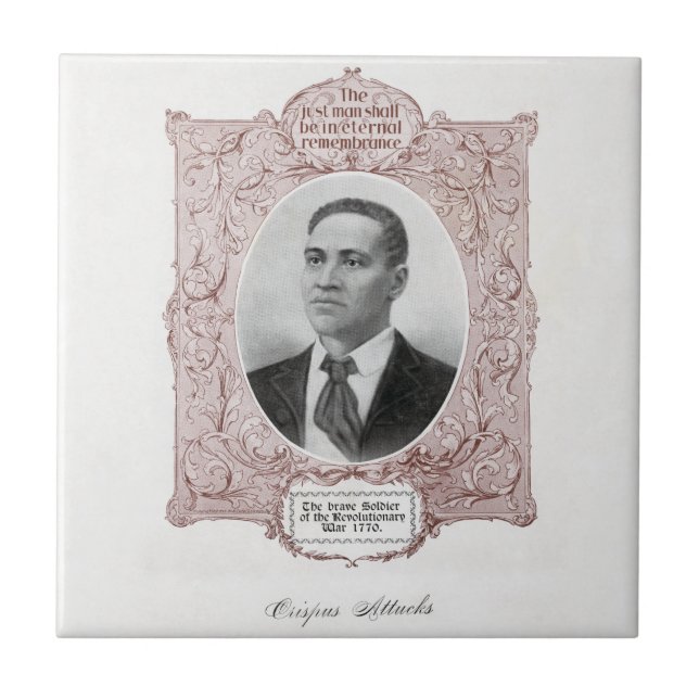 Azulejo De Cerâmica Crispus Attucks: mártir da Revolução Americana (Frente)