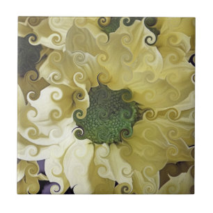 AZULEJO DE CERÂMICA CRISSANTÊMICO