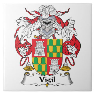 Azulejo De Cerâmica Crista da família da vigília