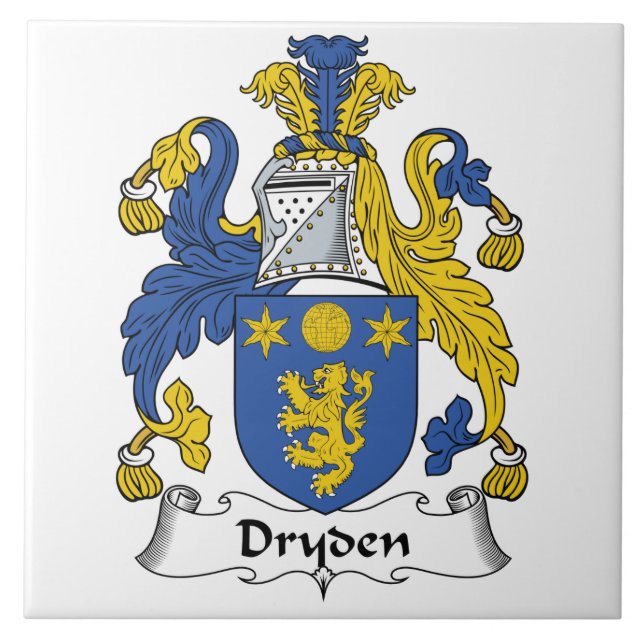 Azulejo De Cerâmica Crista da família de Dryden (Frente)