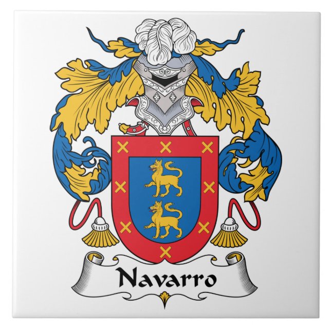 Azulejo De Cerâmica Crista da família de Navarro (Frente)