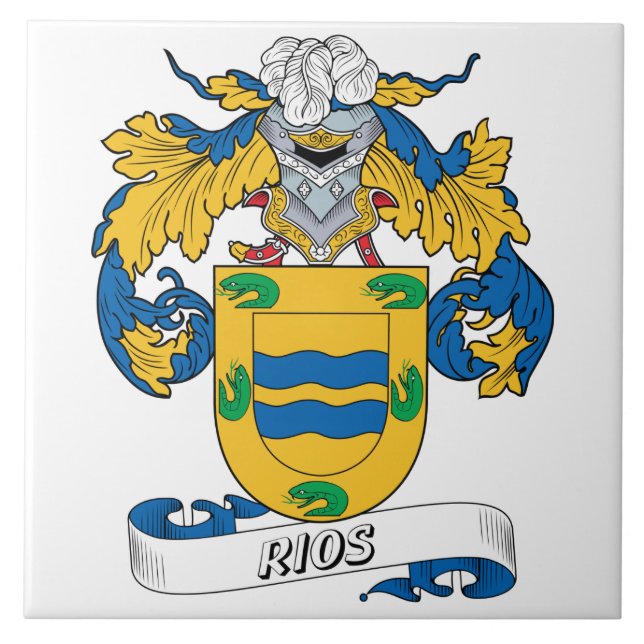 Azulejo De Cerâmica Crista da família de Rios (Frente)