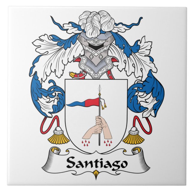 Azulejo De Cerâmica Crista da família de Santiago (Frente)