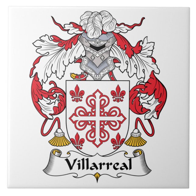 Azulejo De Cerâmica Crista da família de Villarreal (Frente)