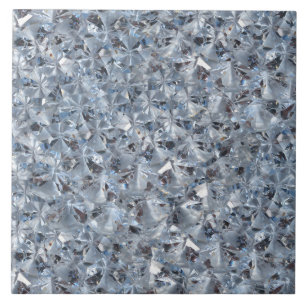 Azulejo De Cerâmica Cristais Bling do diamante do azul de gelo