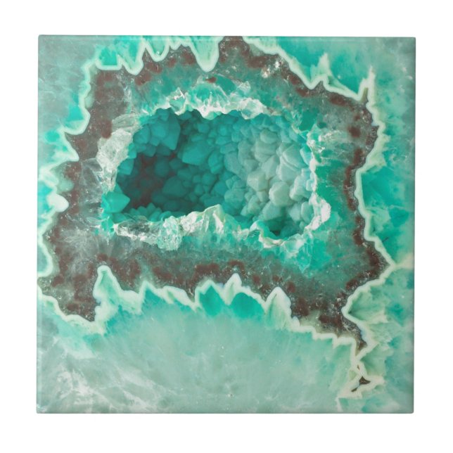 Azulejo De Cerâmica Cristais Minty de Geode (Frente)