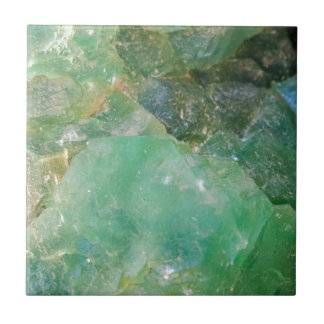Azulejo De Cerâmica Cristal de quartzo verde do absinto
